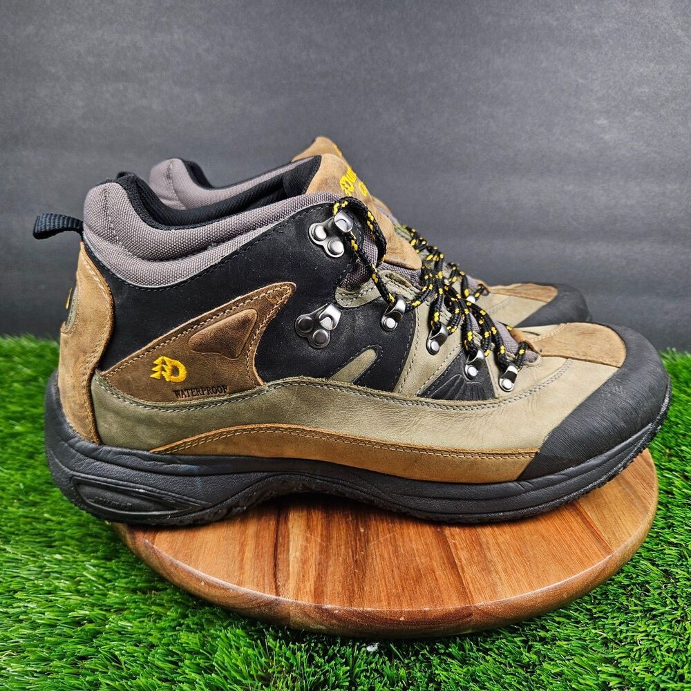 Dunham Ludlow Cloud Boots Mens 14 2E Green Brown Leather Waterproof MCR6630G